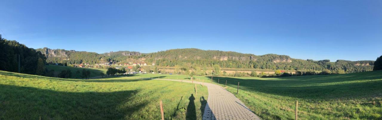 Moderne Pension Vonbartsch Mit Ladestation In Der Saechsischen Schweiz Struppen Exterior foto